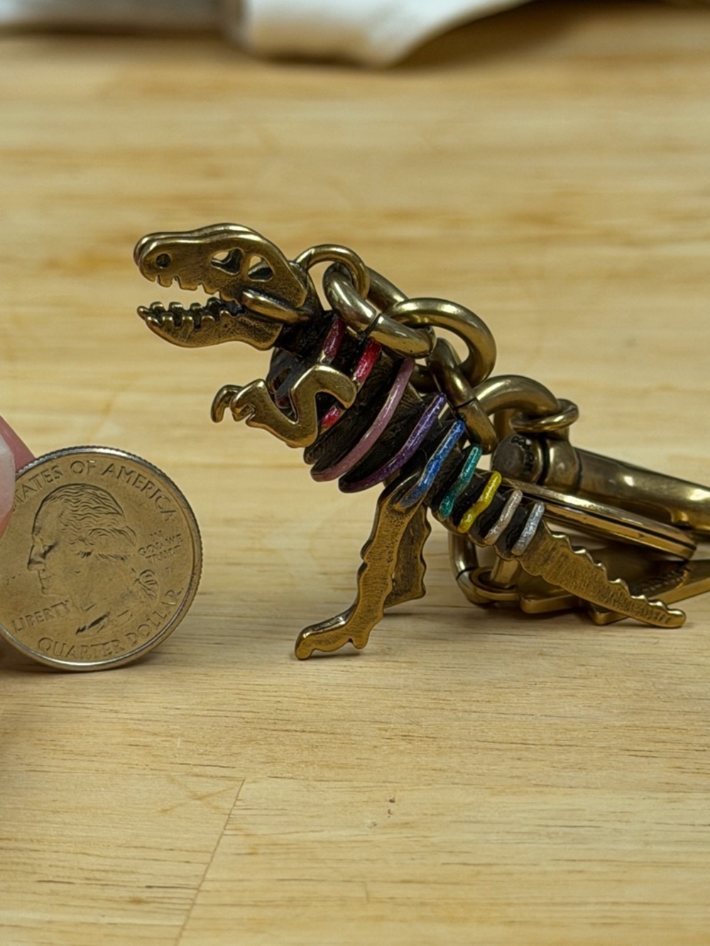 Coach colorful Dinosaur Keychain - Picture 3 of 10